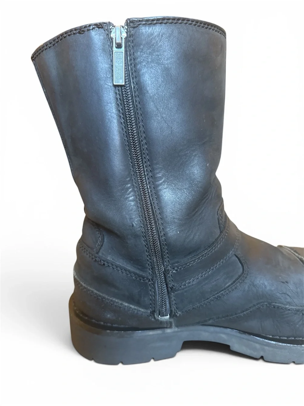 Harley-Davidson Black Leather Motorcycle Boots